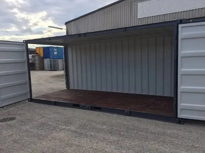 Conteneur de stockage 20 pieds Open Side avec double ouverture Mein Shop